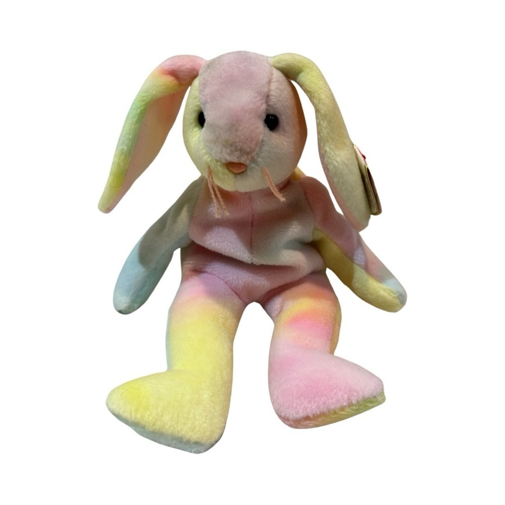 Vintage‎ 1999 Hippie the Bunny Rabbit (Rare) TY Beanie Baby - Tag Errors